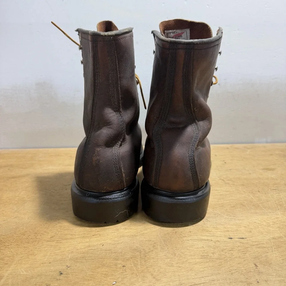 Red Wing 2233 Brown Leather Steel Toe Boots Mens 10 EE Made In USA